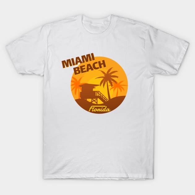 Miami Beach Holiday Shirt T-Shirt by SM Shirts